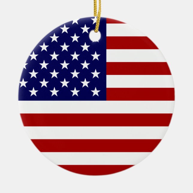 The American Flag Ceramic Ornament (Front)