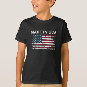 The American Flag Made In USA Vintage Distressed T-Shirt