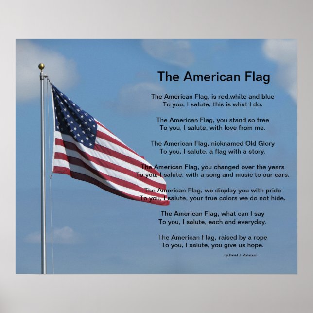 The American Flag Poem Poster (Front)