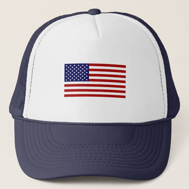 The American Flag Trucker Hat (Front)
