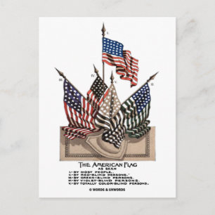 The American Flag (Vintage Historical) Vision Test Postcard