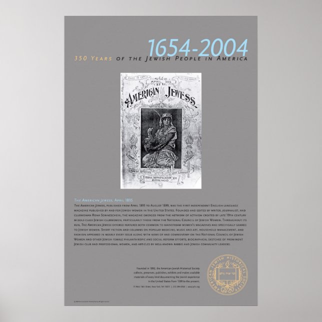 The American Jewess, April 1895 Poster (Front)