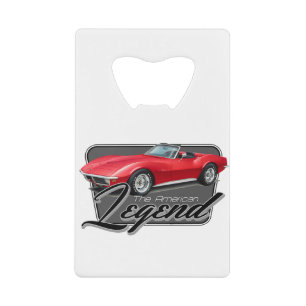The American Legend in Red Credit Card Bottle Opener