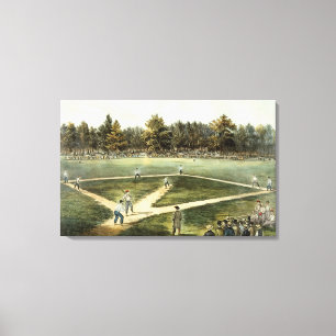 The American National Game of Baseball Canvas Print