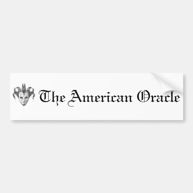 The American Oracle Logo Bumper Sticker (Front)