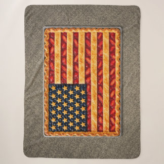 The American Pie Art Sherpa Blanket
