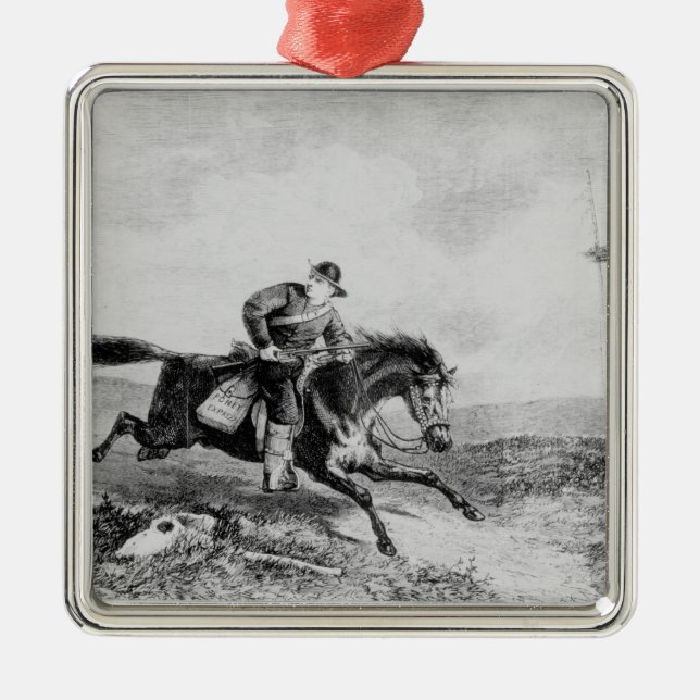 The American Pony Express Metal Ornament (Front)