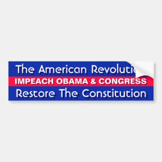 THE AMERICAN REVOLUTION,RESTORE THE CONSTITUTION BUMPER STICKER