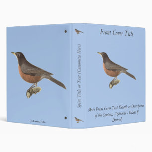 The American Robin (Turdus migratorius) NY Birds Binder