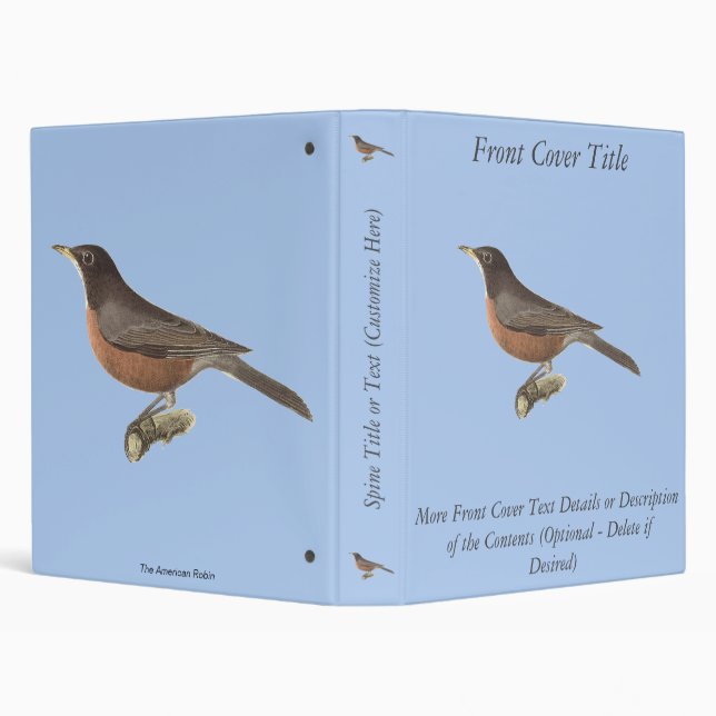The American Robin (Turdus migratorius) NY Birds Binder (Background)