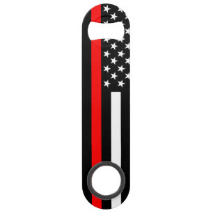 The American Thin Red Line Symbol Speed Bottle Opener