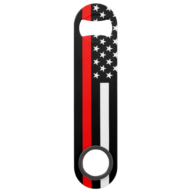 The American Thin Red Line Symbol Speed Bottle Opener (Front)
