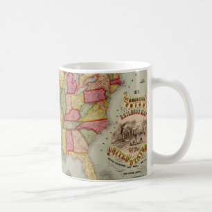 The American Union Railroad Map of the USA, 1872 Coffee Mug