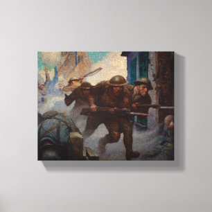 The Americans at Chateau-Thierry by N. C. Wyeth Canvas Print