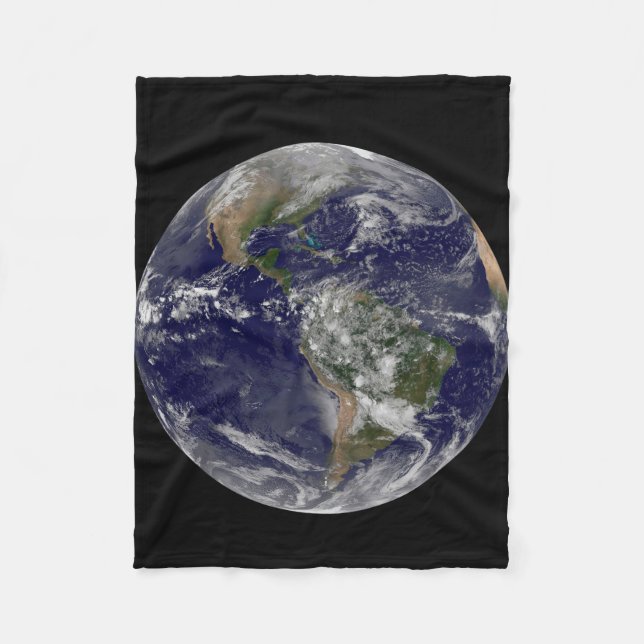 The Americas On Earth Day. Fleece Blanket (Front)