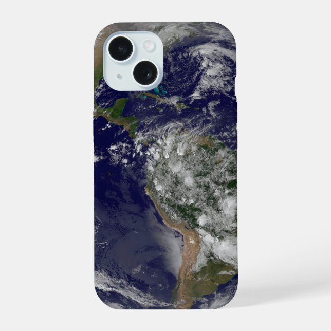 The Americas On Earth Day. iPhone 15 Case (Back)