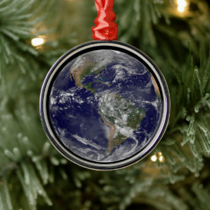 The Americas On Earth Day. Metal Ornament