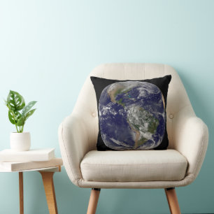 The Americas On Earth Day. Throw Pillow