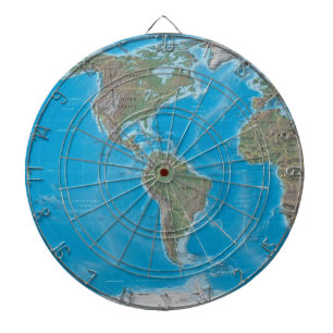 The Americas World Map Dartboard