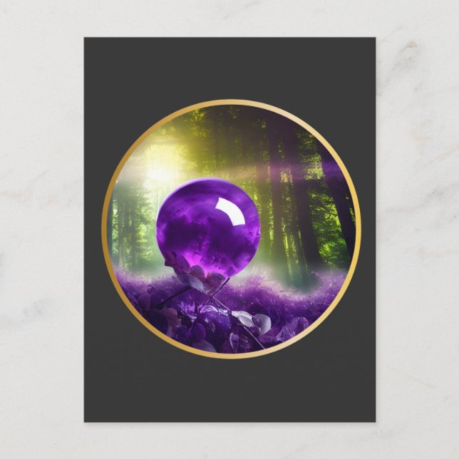 The Amethyst Orb Fantasy Digital Art   Postcard (Front)