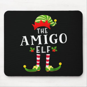 The Amigo Elf Christmas Matching Pajama  Mouse Pad