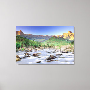 The Amphitheatre And Tugela River In Drakensberg Canvas Print