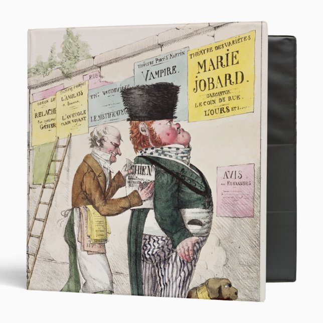 The Amusement of a Bill Sticker, 1820 Binder (Front/Inside)