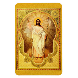 The Anastasis - Christ is risen! Icon Magnet