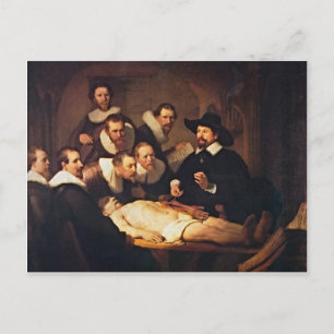 The Anatomy Lecture by Rembrandt Postcard