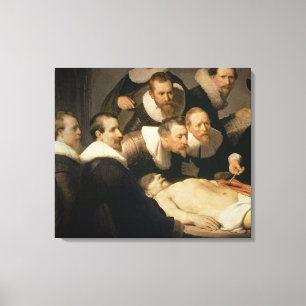 The Anatomy Lesson of Dr. Nicolaes Tulp, 1632 Canvas Print