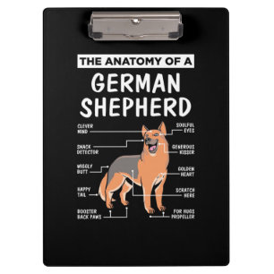 The Anatomy Of A German Shepherd Clipboard