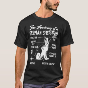 The Anatomy Of A German Shepherd Funny Dog Lover P T-Shirt