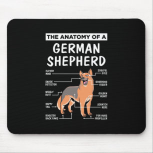 The Anatomy Of A German Shepherd Mouse Pad