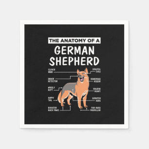The Anatomy Of A German Shepherd Napkin