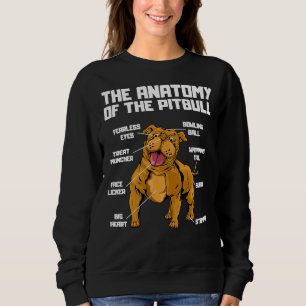 The Anatomy Of A Pitbull Funny Pitbull Terrier Sweatshirt