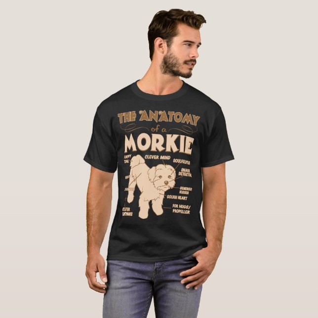 The Anatomy Of Morkie Pet Lovers Gift T-Shirt (Front Full)