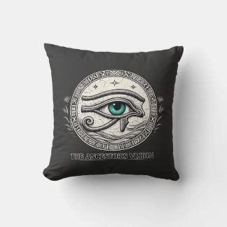 The Ancestor's Vision | Eye of Horus Throw Pillow