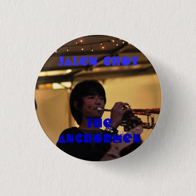 The Anchormen: Jalen 1 Inch Round Button (Front)