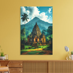 The Ancient Candi of the Hills Canvas Print