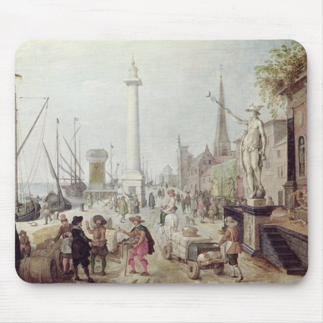 The Ancient Port of Antwerp Mouse Pad (Front)