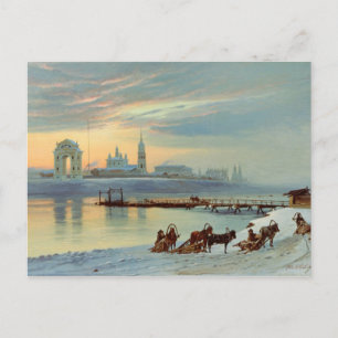The Angara Embankment in Irkutsk, 1886 Postcard