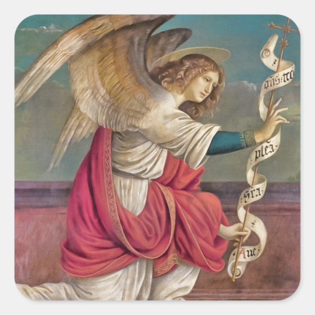 The Angel Gabriel Square Sticker (Front)