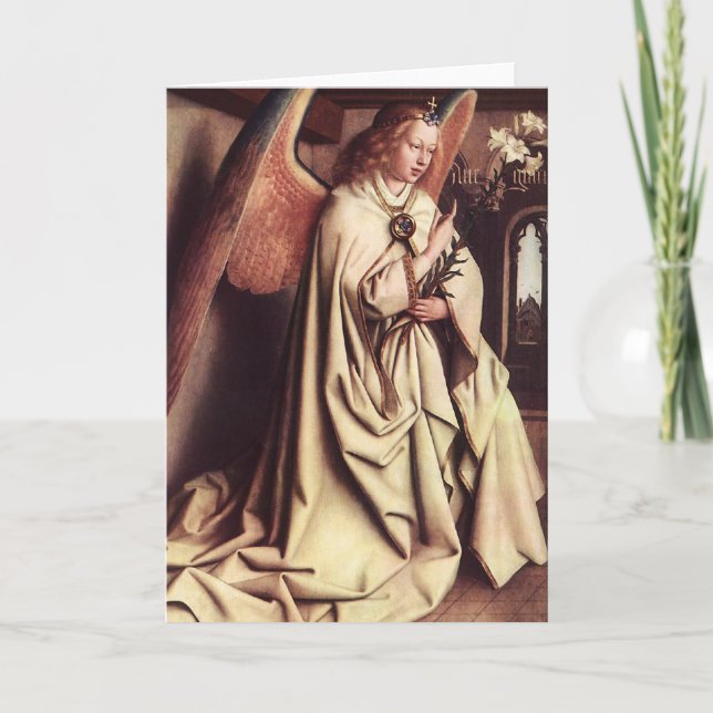 "The Angel of Annunciation" Art Greeting Card (Front)