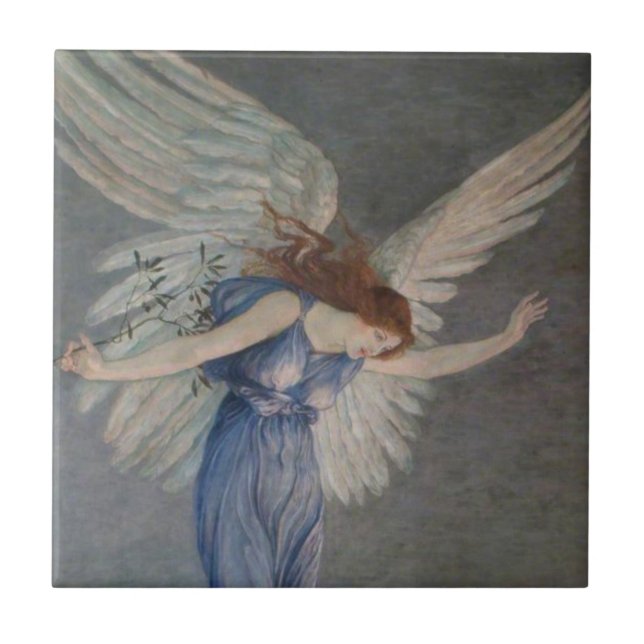 The Angel of Peace (by Walter Crane) Tile (Front)