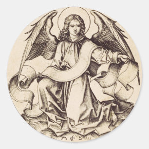 The Angel of Saint Matthew  Classic Round Sticker
