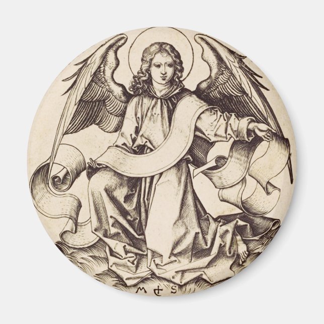 The Angel of Saint Matthew - Fine Art Symbol  Magnet (Front)