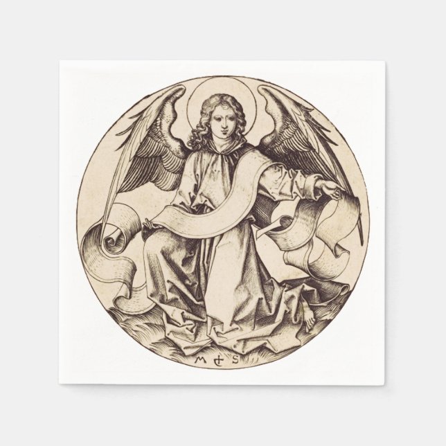 The Angel of Saint Matthew - Fine Art Symbol  Napkin (Front)