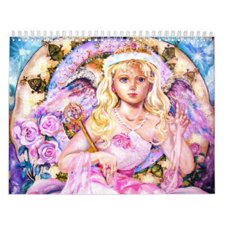 The angel of the rose quartz clock. calendar