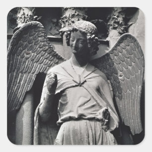 The Angel with a Smile Square Sticker