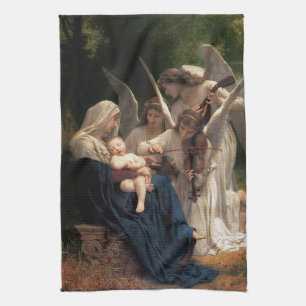The Angels by William Adolphe Bouguereau Kitchen Towel
